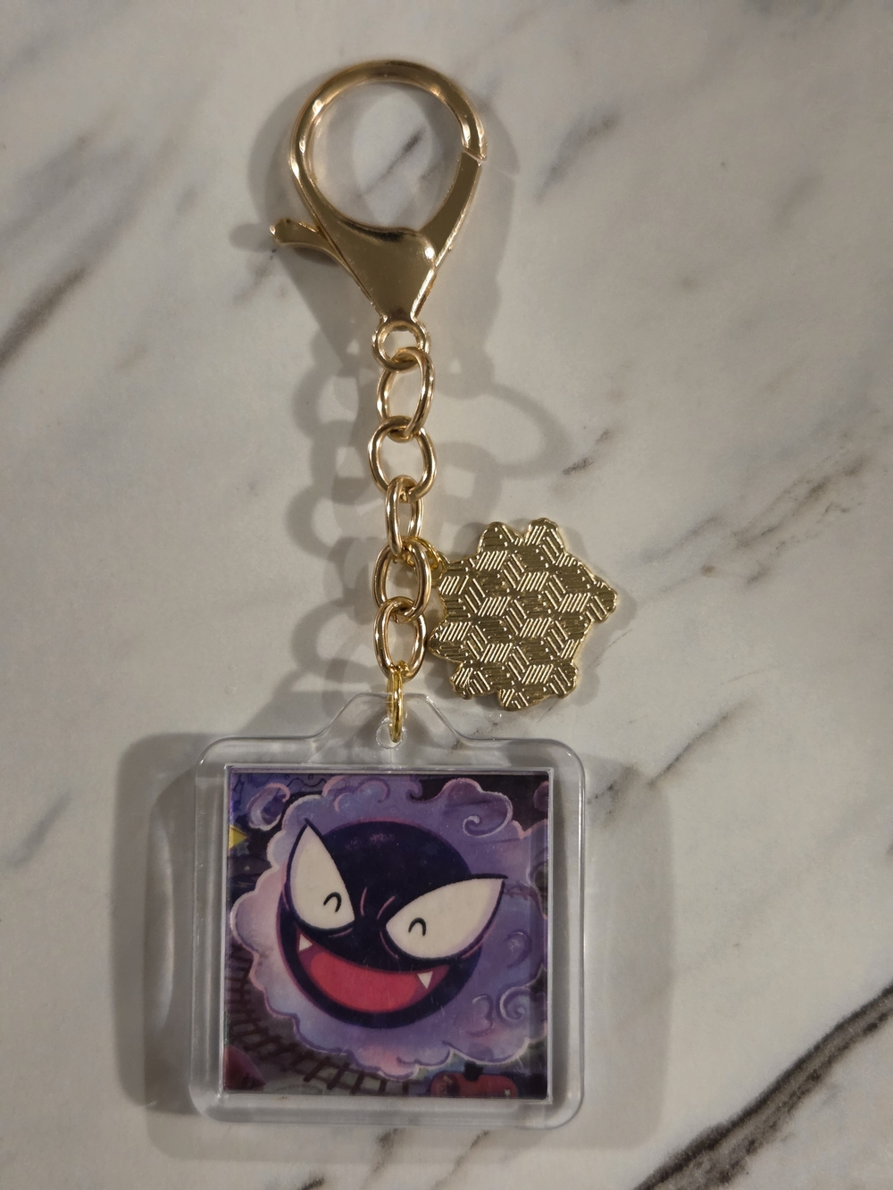 Pokemon Ghostly Ghouls Gengar Acrylic Keychain - Purple - Picture 3 of 3